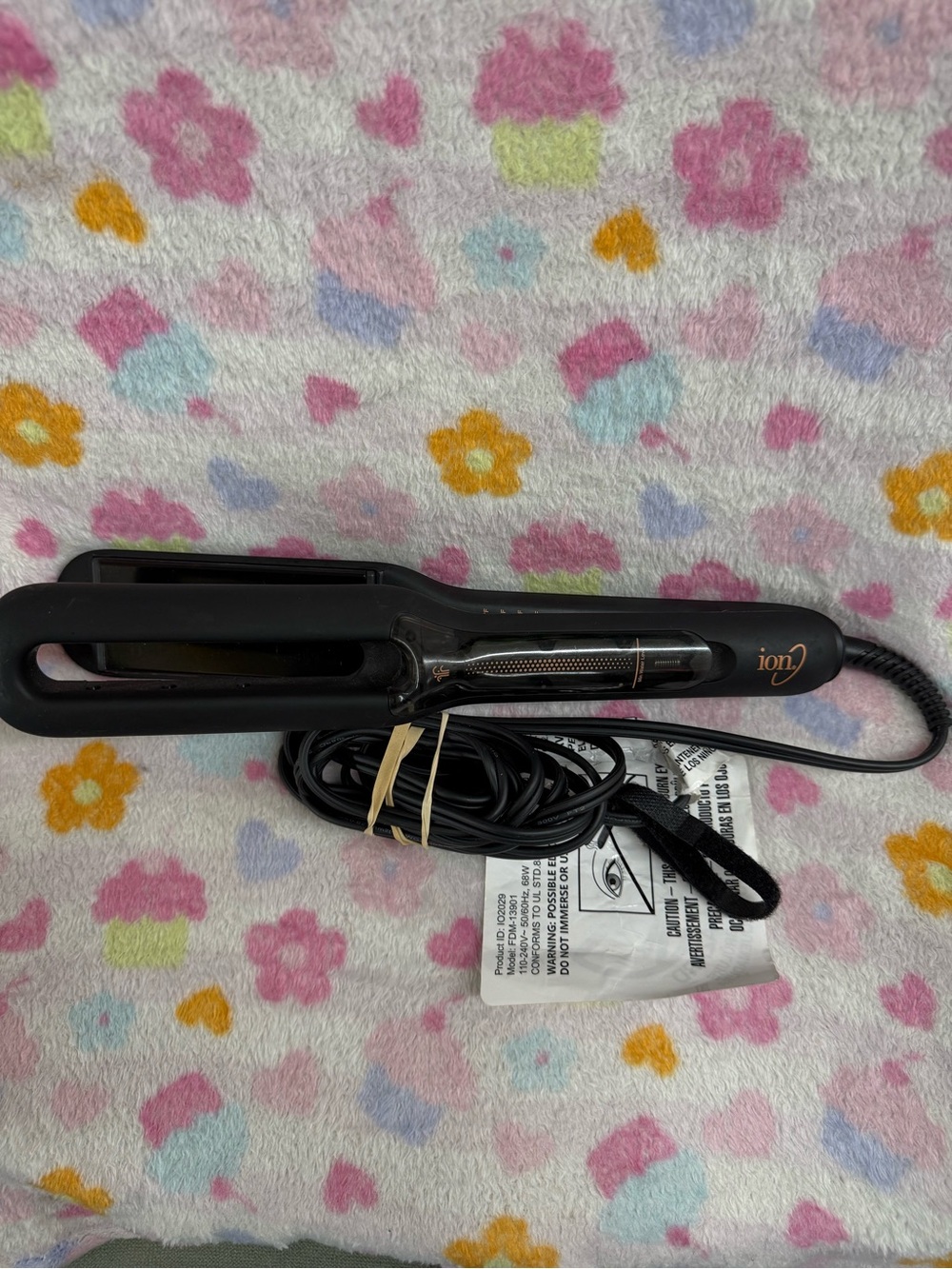 ion2 Black Ceramic Hair Straightener - Sleek Ionic Styling